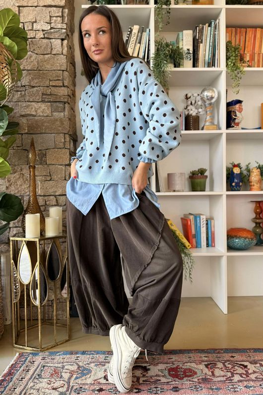 Edie Polka Dot Knit Powder /8=